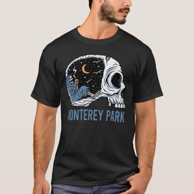 Chilling Skeleton - Monterey Park T-Shirt (Front)