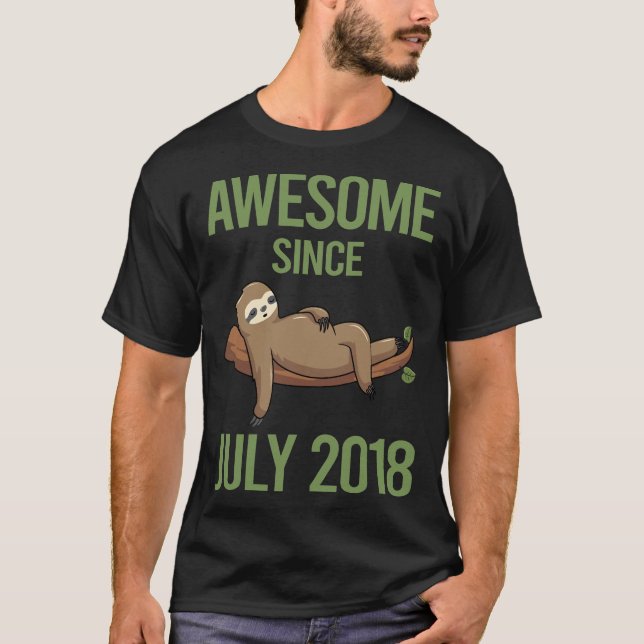 Chilling Sloth - July 2018 T-Shirt (Front)