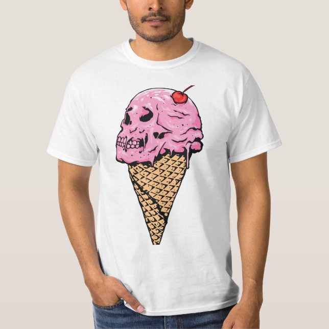 Chilling Treat: Skull Cone T-Shirt (Front)