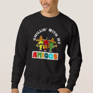 Chilling With My Amigos Funny Cinco De Mayo Mexica Sweatshirt