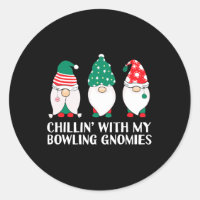 Chilling With My Bowling Gnomies PJ Fun Gnome Pun 