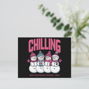 Chilling With The Coolest Patients NICU Christmas  Holiday Postcard