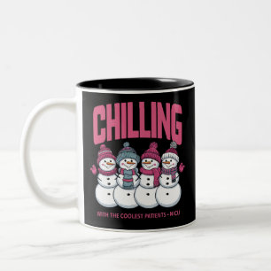 Chilling With The Coolest Patients NICU Christmas Two-Tone Coffee Mug