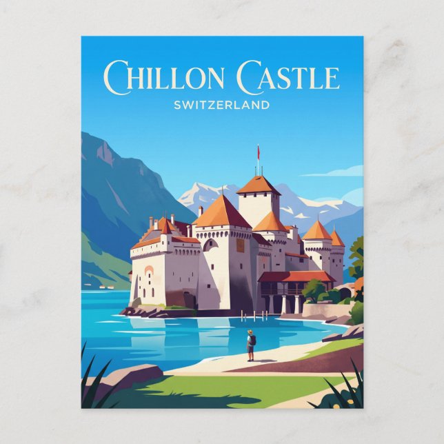 Chillon Castle Switzerland Postcard (Front)