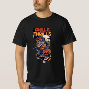 Chills and Thrills Halloween Werewolf SkateT-Shirt T-Shirt