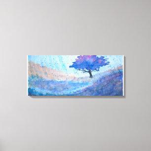 Chilly Evening Watercolor Canvas Print