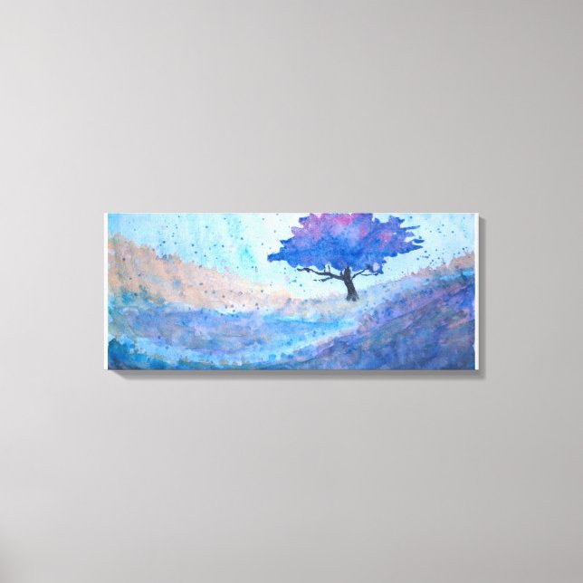 Chilly Evening Watercolor Canvas Print (Front)