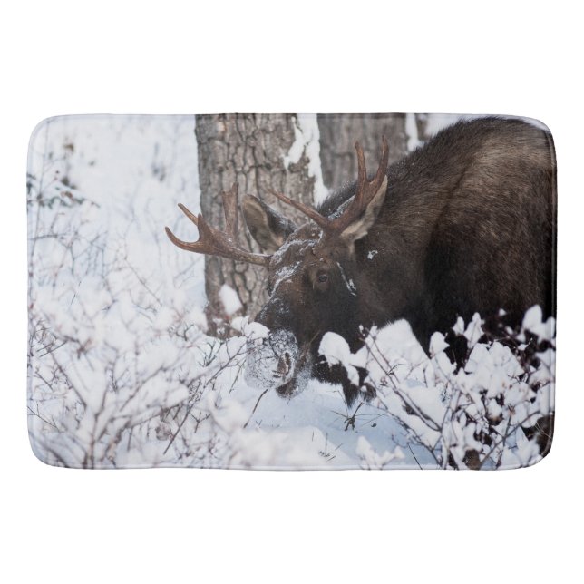 Chilly Moose Bath Mat (Front)