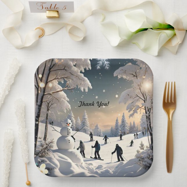 "Chilly Nights Ahead" Paper Plate (Wedding)