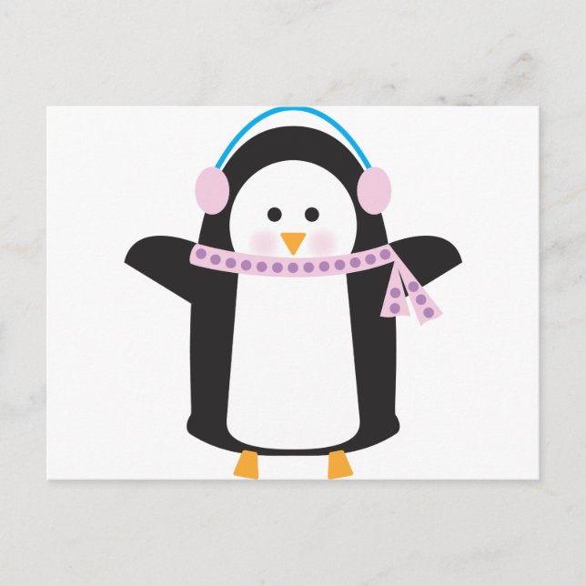 Chilly Penguin Postcard (Front)