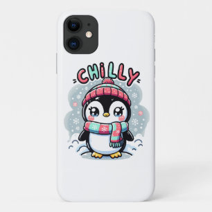 Chilly Penguin Snowy Scarf Hug Case-Mate iPhone Case