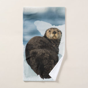 Chilly Sea Otter Hand Towel