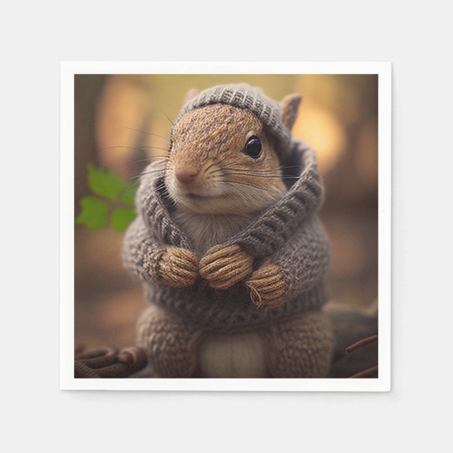 Chilly Squirrel Napkin (Front)