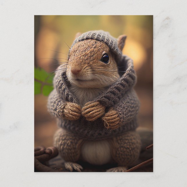 Chilly Squirrel Postcard (Front)