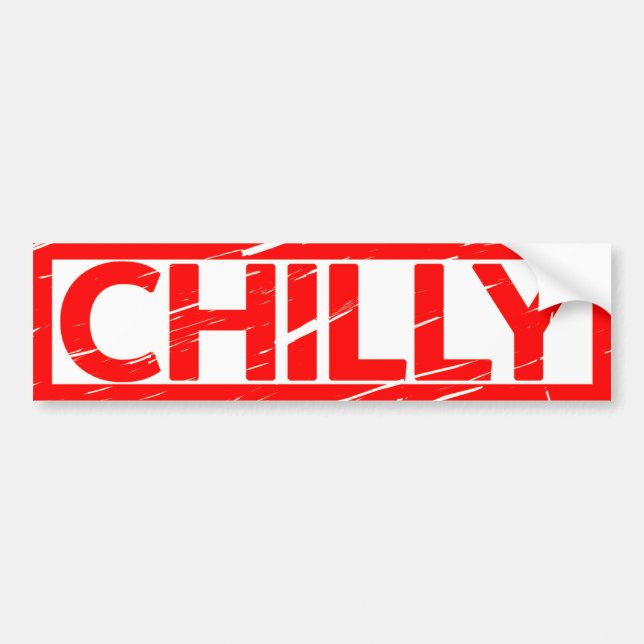 Chilly Stamp Bumper Sticker (Front)