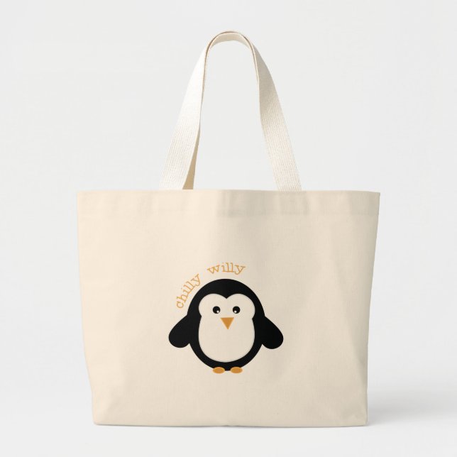 Chilly Willy Large Tote Bag (Front)