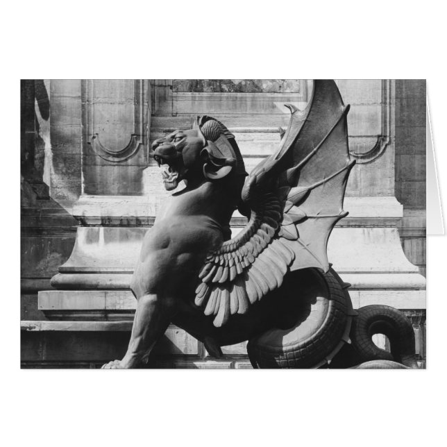 Chimaera from the St. Michel fountain, Paris (Front Horizontal)