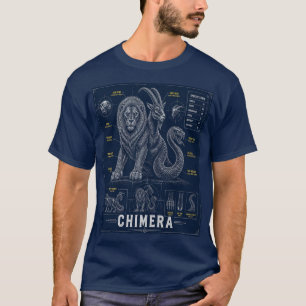 Chimera Anatomy Mythical Creature Blueprint T-Shirt