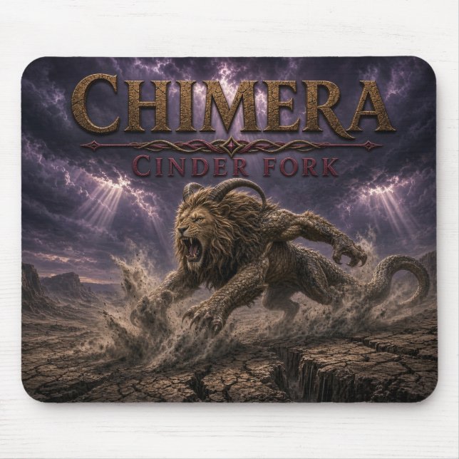 Chimera Cinder Fork Dark Realism Mouse Pad (Front)