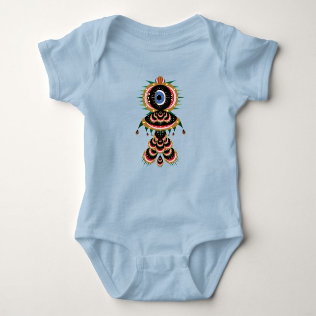 Chimera - Fish Bird Baby One-Piece Bodysuit (Front)