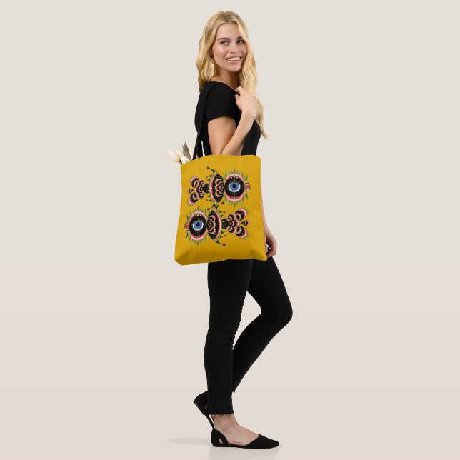 Chimera - Fish Bird Shoulder Tote (2 Sizes) Bag (On Model)