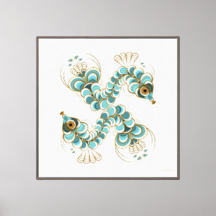 Chimera - Peacock Seahorse 30x30 Canvas Giclée Print