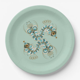 Chimera - Peacock Seahorse 9" Paper Plates