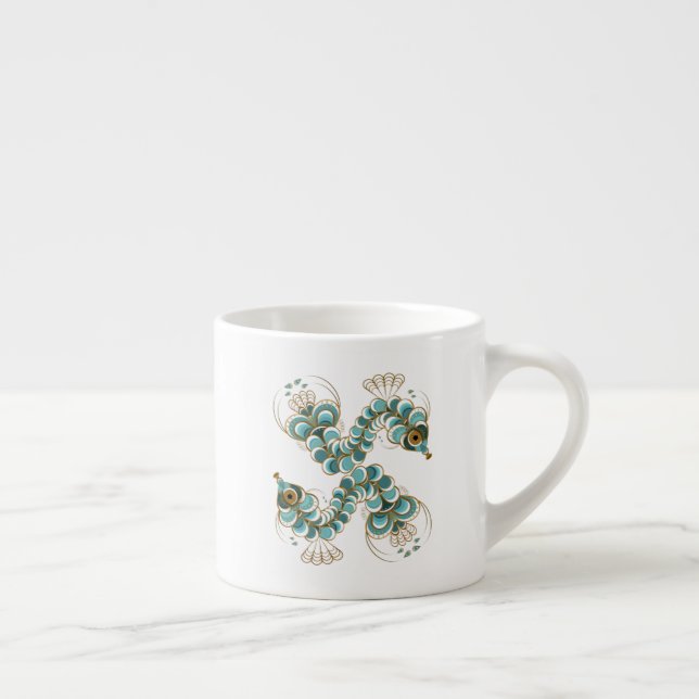 Chimera - Peacock Seahorse Espresso Cup (Right)