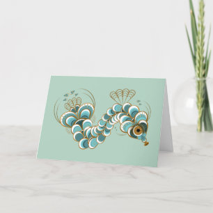 Chimera - Peacock Seahorse Greeting Card