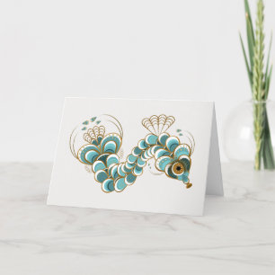 Chimera - Peacock Seahorse Greeting Card