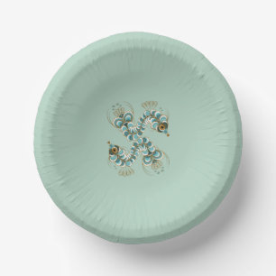 Chimera - Peacock Seahorse Paper Bowls Plate