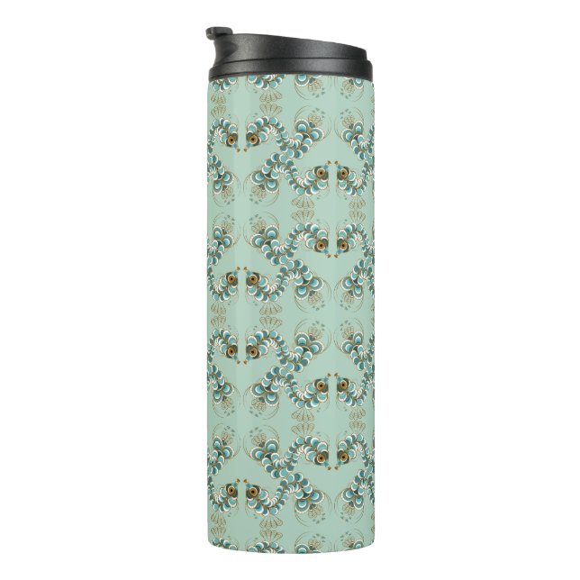 Chimera - Peacock Seahorse Thermal Travel Tumbler (Rotated Right)