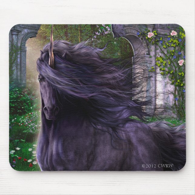 Chimera the Black Unicorn Mousepad (Front)