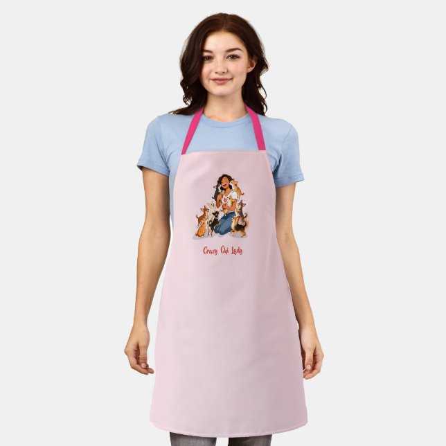 Chimigos - Crazy Chi Lady - Chihuahua  Apron (Worn)