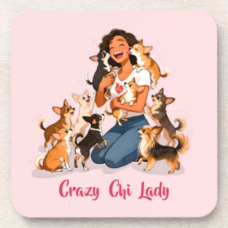 Chimigos - Crazy Chi Lady - Chihuahua  Coaster