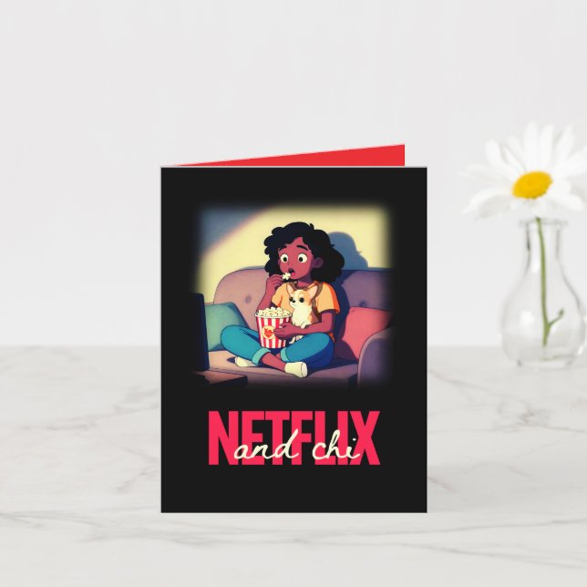 Chimigos Netflix and Chi Chihuahua Movie Night In Card (Small Plant)