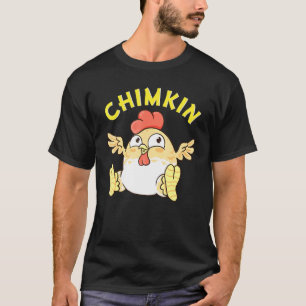 Chimkin Fat Derpy Chicken Meme Chicken Farmer T-Shirt