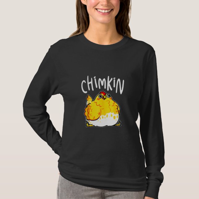 Chimkin Funny Fat Chicken Derpy Fat Chicken T-Shirt (Front)