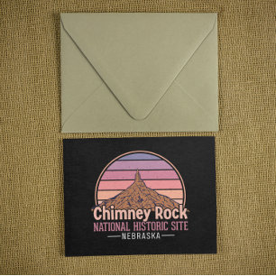 Chimney Rock Nebraska Vintage Print – Retro  Postcard