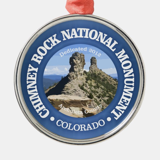 Chimney Rock (NM) Metal Tree Decoration (Front)