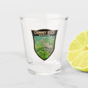 Chimney Rock State Park North Carolina Badge Shot Glass