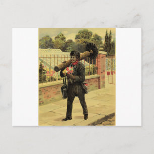 Chimney sweep of love postcard