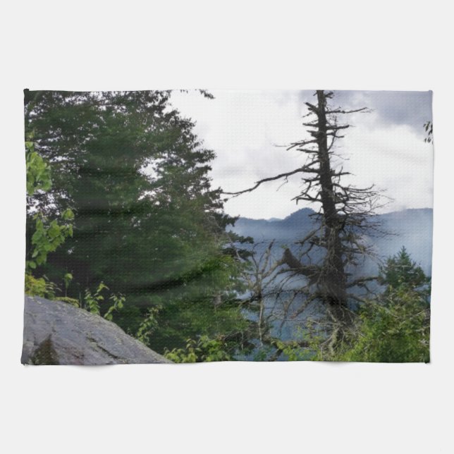 Chimney Tops great smoky mountains Tea Towel (Horizontal)