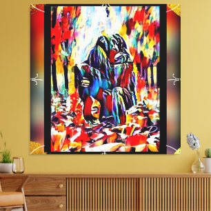 Chimp Affection 01-02 Canvas Print
