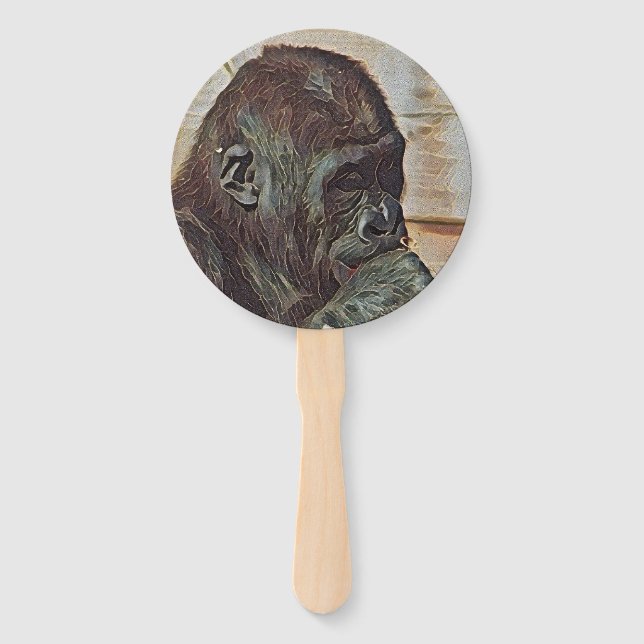 CHIMP ART HAND FAN (Front)