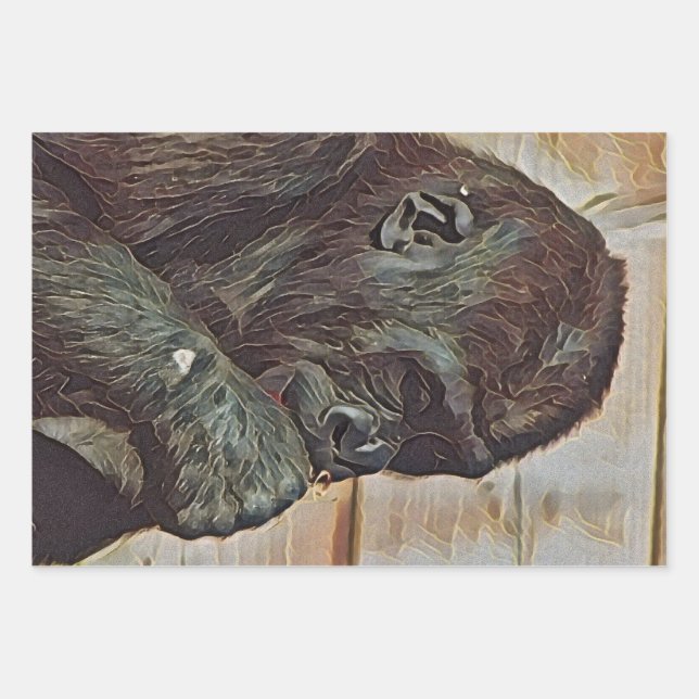 CHIMP ART WRAPPING PAPER SHEET (Front)