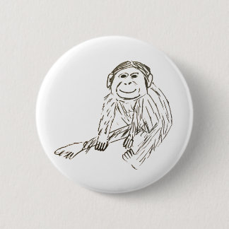 Chimp Badge - A badly drawn chimp on a badge