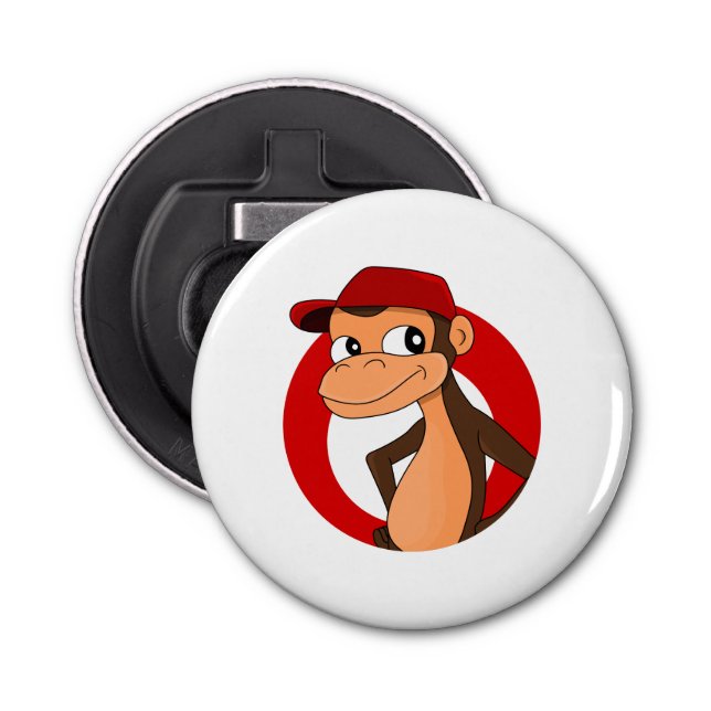 Chimp cartoon bottle opener (Front)
