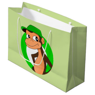 Chimp cartoon large gift bag