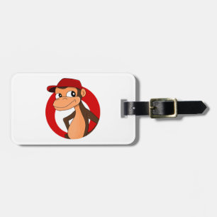 Chimp cartoon luggage tag